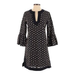 ANNA SUI / ANTHROPOLOGIE Décolleté Neckline Bell Sleeve Tunic Shift Dress 8 EUC!